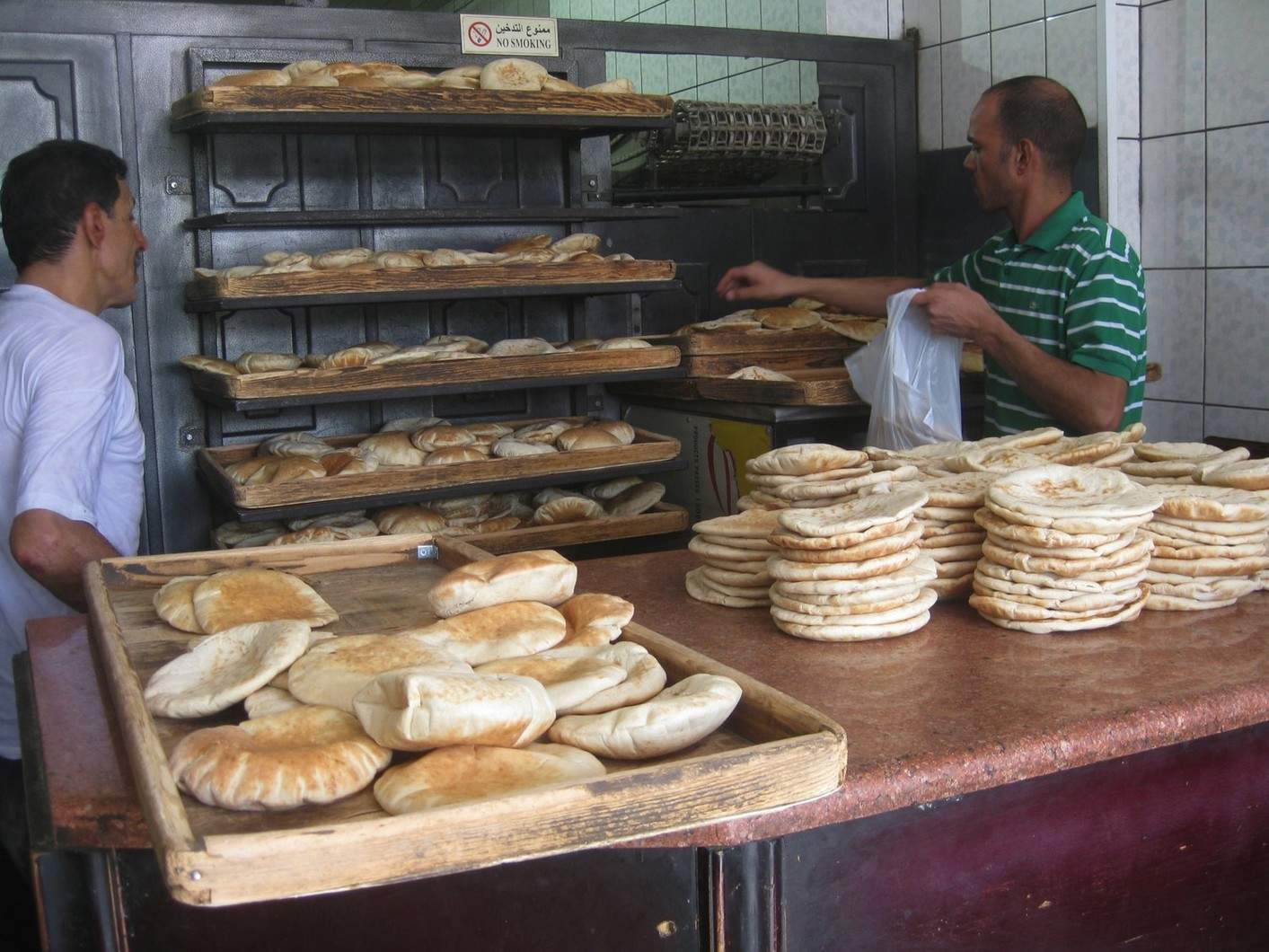 Much of José Ciro Martínez’s fellowship time at ACOR was spent in Amman bakeries, such as this one near Sports City, where he was able to gather valuable information about the role of bread and bakeries in the daily rhythms of the city’s residents.